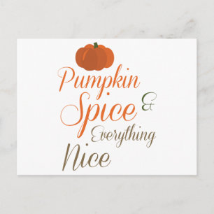 Cartão Postal Pumpkin Spice
