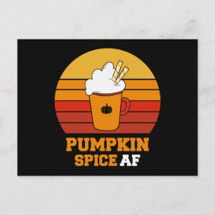 Cartão Postal Pumpkin Spice Af Dia de as Bruxas engraçado