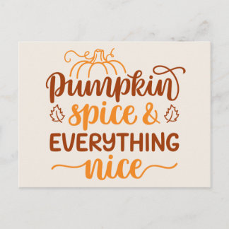 Cartão Postal Pumpkin Spice e tudo de bom