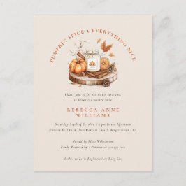 Cartão Postal Pumpkin Spice e tudo o que é legal - Chá de fralda