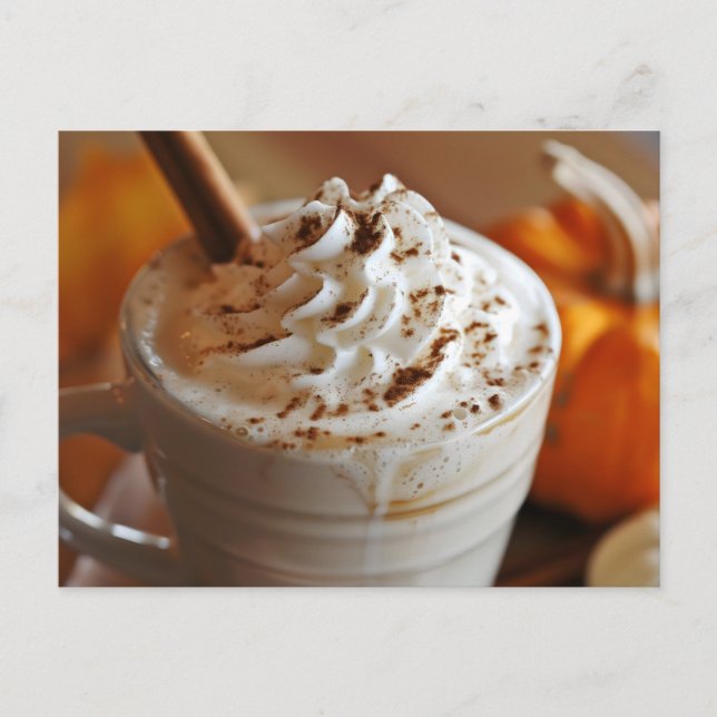 Cartão Postal Pumpkin Spice Latte, Posto (Frente)
