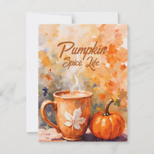 Cartão Postal Pumpkin Spice Life