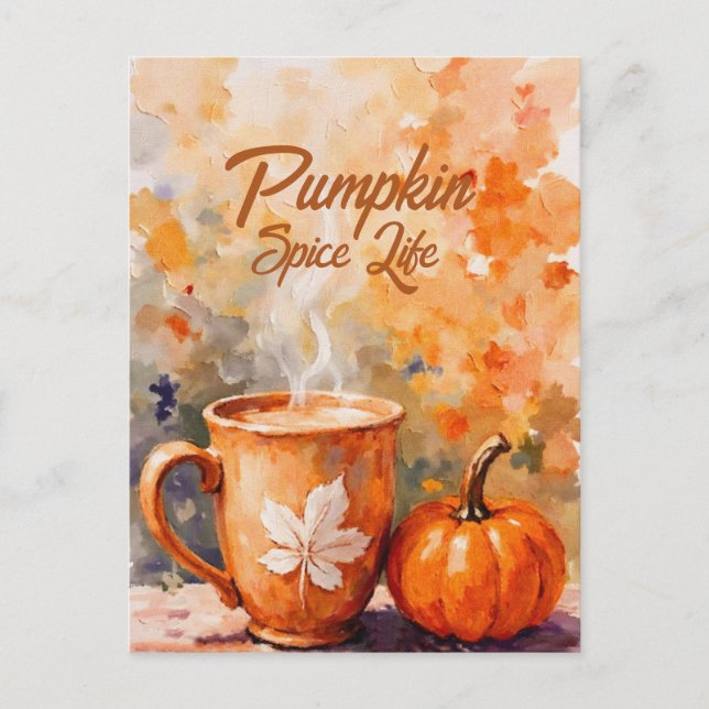 Cartão Postal Pumpkin Spice Life (Frente)