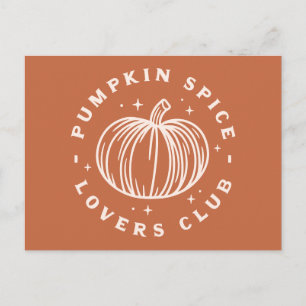 Cartão Postal Pumpkin Spice Lovers Club