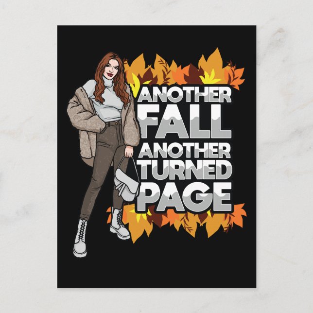 Cartão Postal Pumpkin Spice Queda Outono Colheita Ação de Graças (Frente)