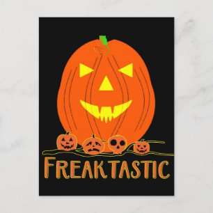 Cartão Postal Pumpkin Spookie Halloween
