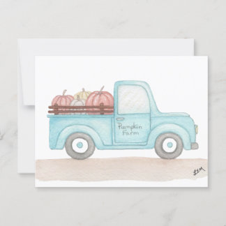 Cartão Postal Pumpkin Truck