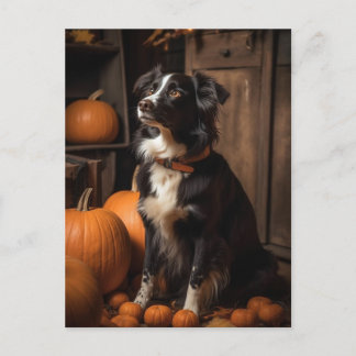 Cartão Postal Pumpkins do outono da Colina de Fronteira