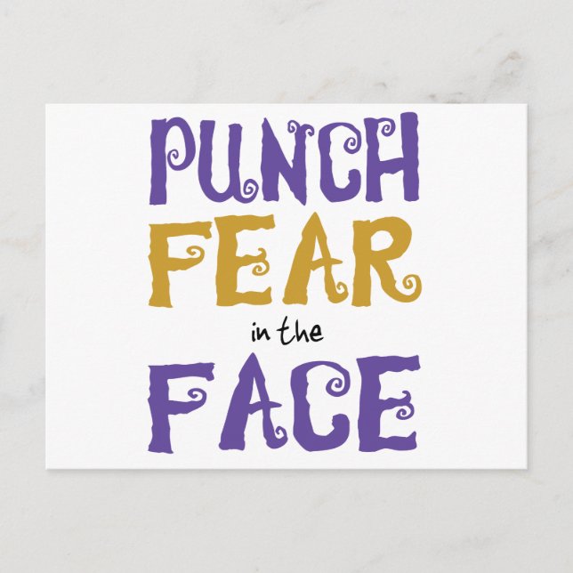 Cartão Postal Punch Fear in the Face (Frente)