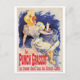 Cartão Postal Punch Grassot Vintage Wine Beber Ad Art