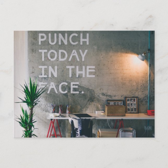 Cartão Postal Punch Today In The Face (Neon) (Frente)