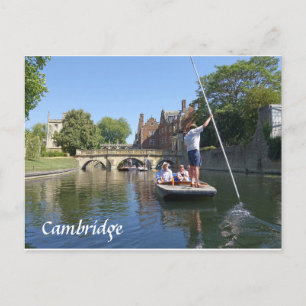 Cartão Postal punir o rio Cam em Cambridge
