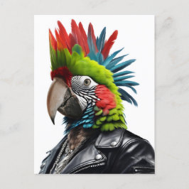 Cartão Postal Punk Parrot
