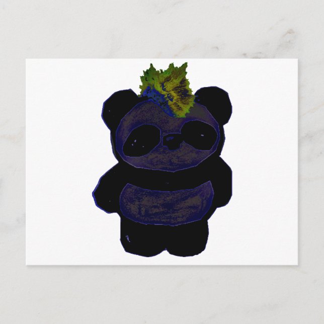Cartão Postal Punk Rock Panda 2 (Frente)