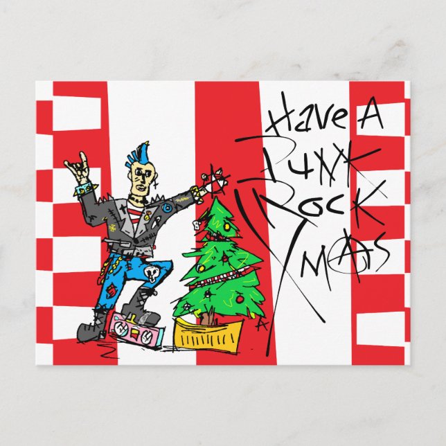 CARTÃO POSTAL PUNK ROCK XMAS (Frente)