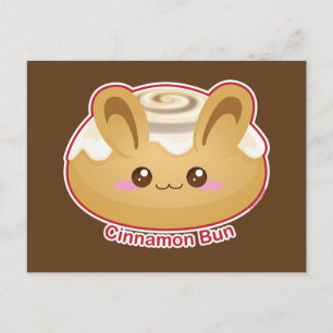 Cartão Postal Punny Buns: Cute Cinnamon Bunny