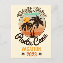 Cartão Postal Punta Cana personaliza a Vacinação 2023 Retro 60s