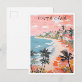 Cartão Postal Punta Cana República Dominicana Arte Viagem 