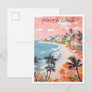 Cartão Postal Punta Cana República Dominicana Arte Viagem