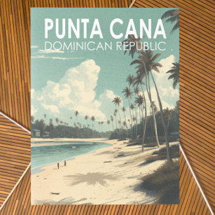 Cartão Postal Punta Cana República Dominicana Viagem Art Vintage