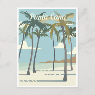 Cartão Postal Punta Cana República Dominicana Viagem Arte Vintag