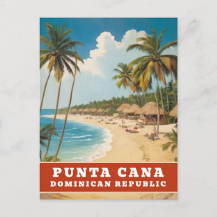 Cartão Postal Punta Cana República Dominicana Viagem Retro Vinta