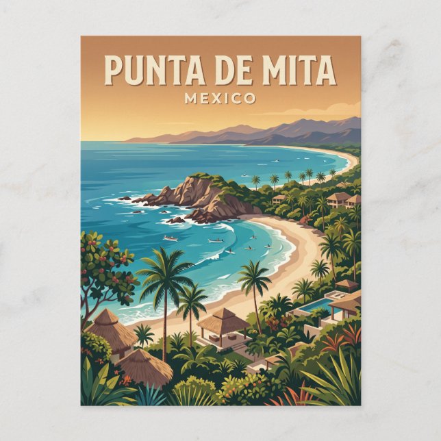 Cartão Postal Punta de Mita México (Frente)