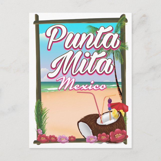Cartão Postal Punta Mita, poster de viagens de Praia do México (Frente)