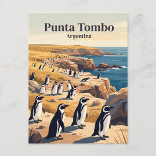 Cartão Postal Punta Tombo Argentina