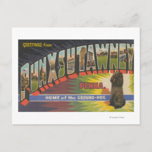Cartão Postal Punxsutawney, Pensilvânia (Groundhog)