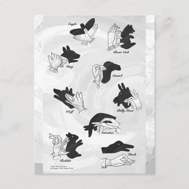 Cartão Postal Puppetes de Sombra (Frente)