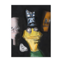 Puppets in the dark ( Erica Crooks puppet art )