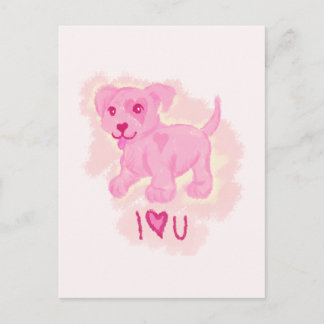 Cartão Postal Puppia Rosa