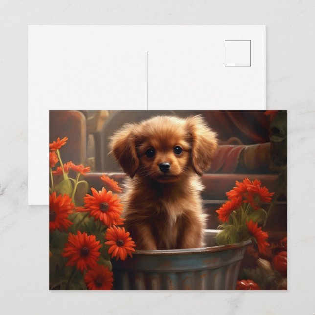 Cartão Postal Puppy (Frente/Verso)