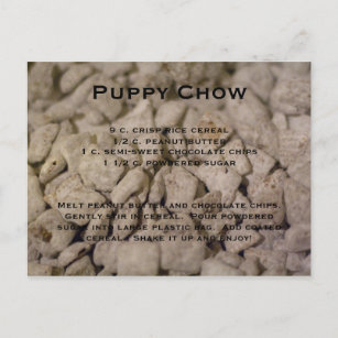 Cartão Postal Puppy Chow Recipe