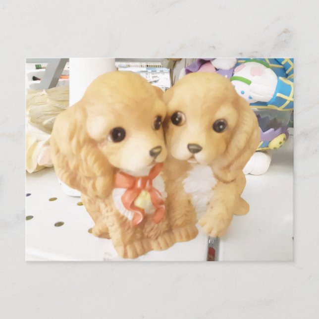 Cartão Postal Puppy Duo (Frente)