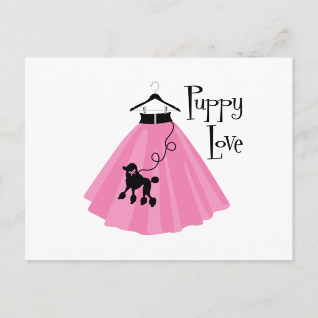 Cartão Postal Puppy Love (Frente)