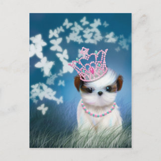 Cartão Postal Puppy Princess