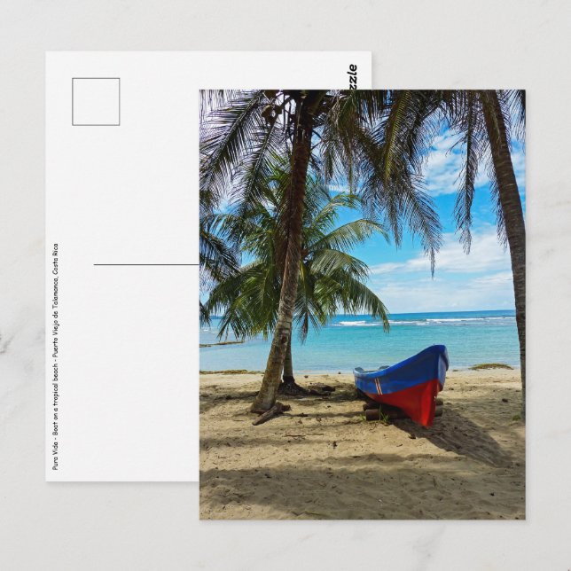 Cartão Postal Pura Vida na Costa Rica - América Central (Frente/Verso)