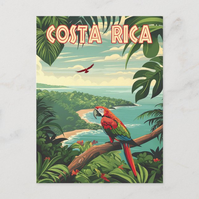 Cartão Postal Pura Vida Saudações: Vinculação à Costa Rica (Frente)