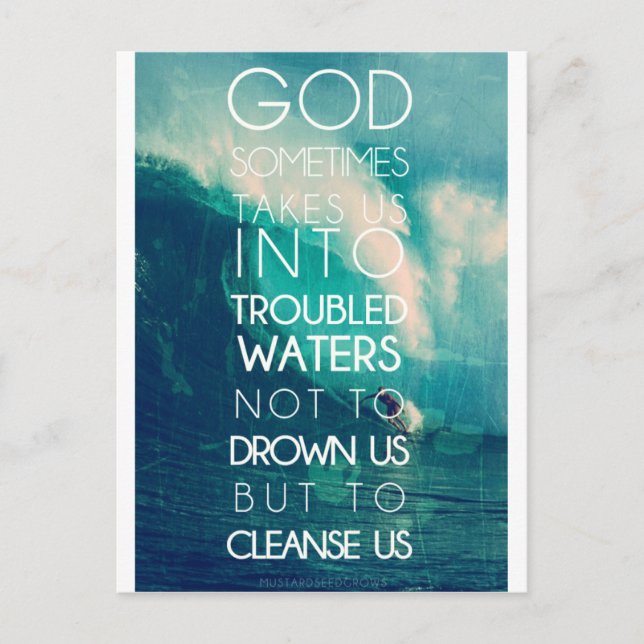 Cartão Postal purificando a alma e o coração (Frente)