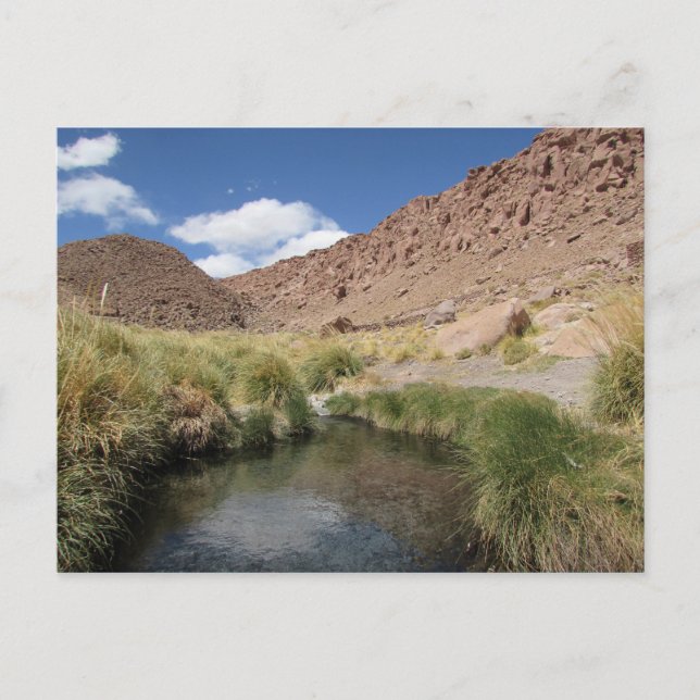 Cartão Postal Puritama Hot Primaveras, Deserto de Atacama, Chile (Frente)
