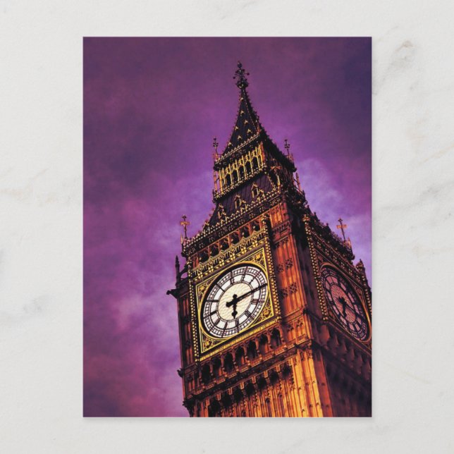 Cartão Postal Purple Big Ben (Frente)