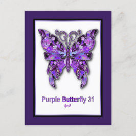 Cartão Postal Purple Butterfly 31