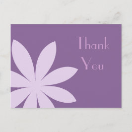Cartão Postal Purple Daisy Flower Obrigado