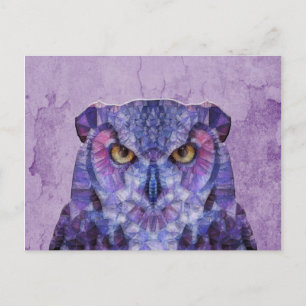 Cartão Postal purple owl