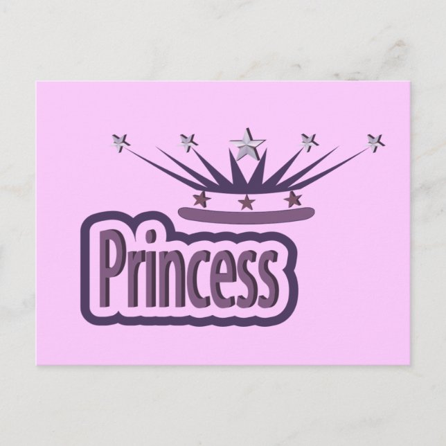 Cartão Postal Purple Princess Crown (Frente)