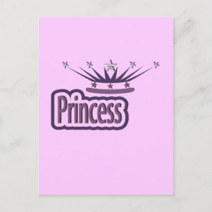 Cartão Postal Purple Princess Crown