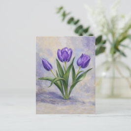 Cartão Postal Purple Tulips Post Card