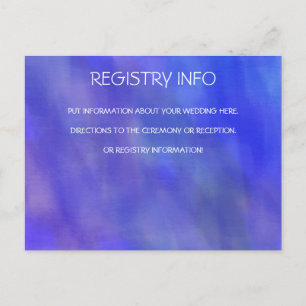 CARTÃO POSTAL PURPLE WATERCOLOR INFORMATION CARD